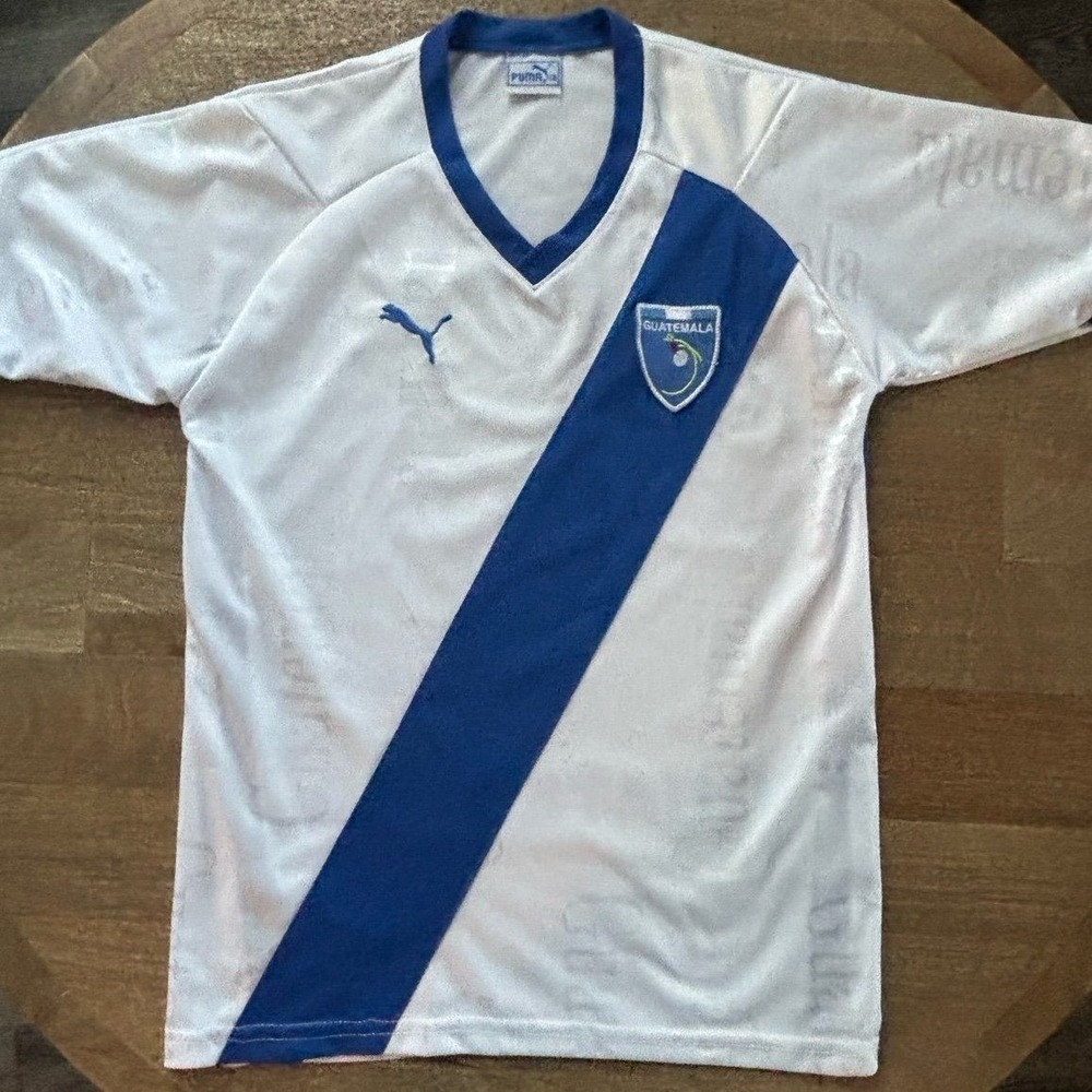 Puma VTG Kids Guatemala National Team Soccer Jersey Blue White Sz 12 Athletic